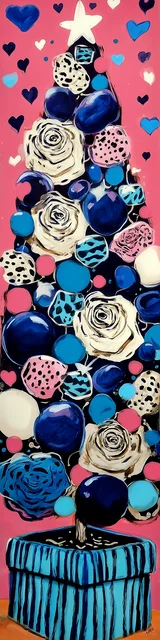 Free printable Christmas bookmarks of a pretty illustrated Christmas tree